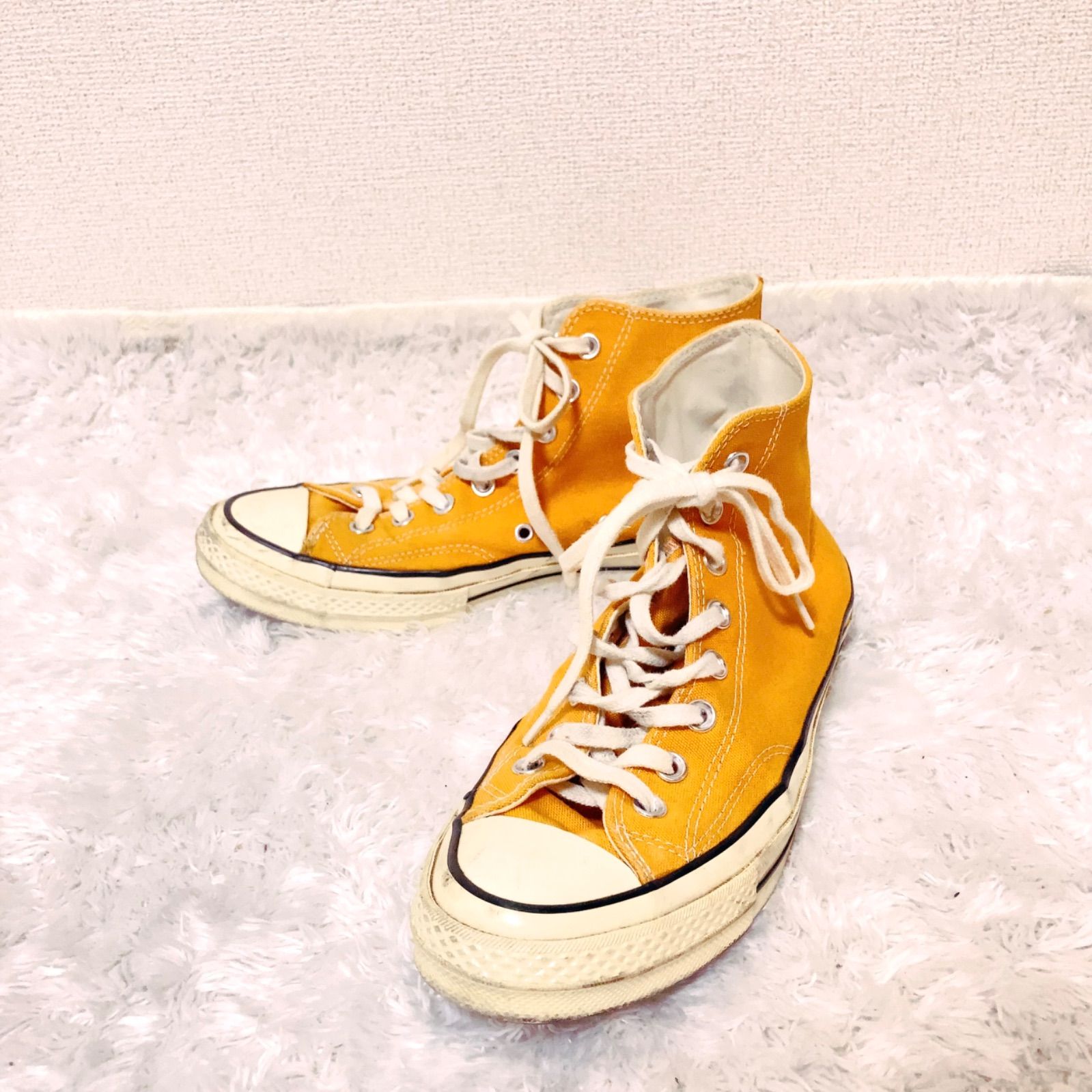 z1108 コンバース　converse　ハイカットスニーカー　シューズ　オレンジ　メンズ　7 1/2