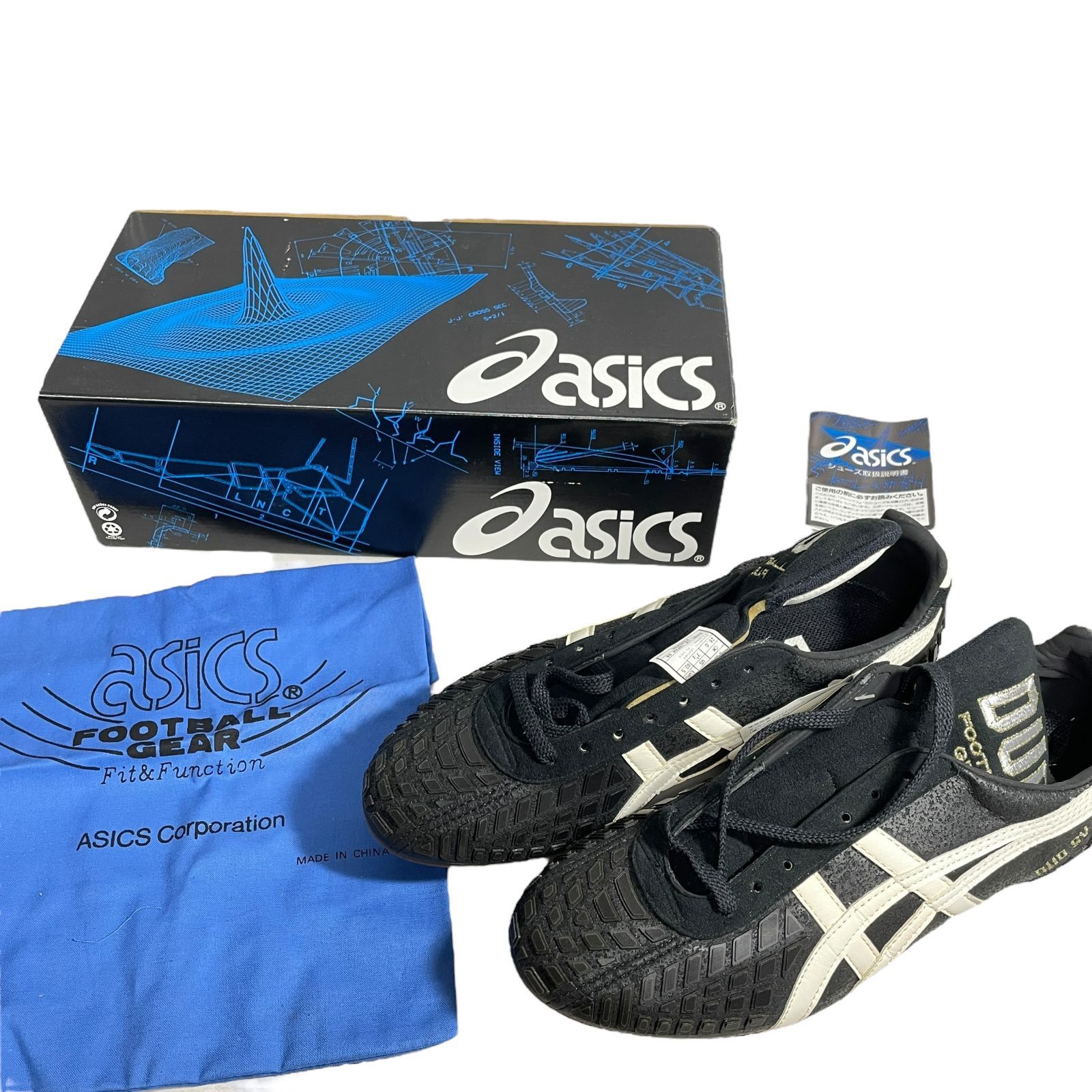 タグ付き♥保管品 サッカースパイク asics インジェクター デュオSV | TSI 754 | 26㎝ 外箱 袋つき 当時もの