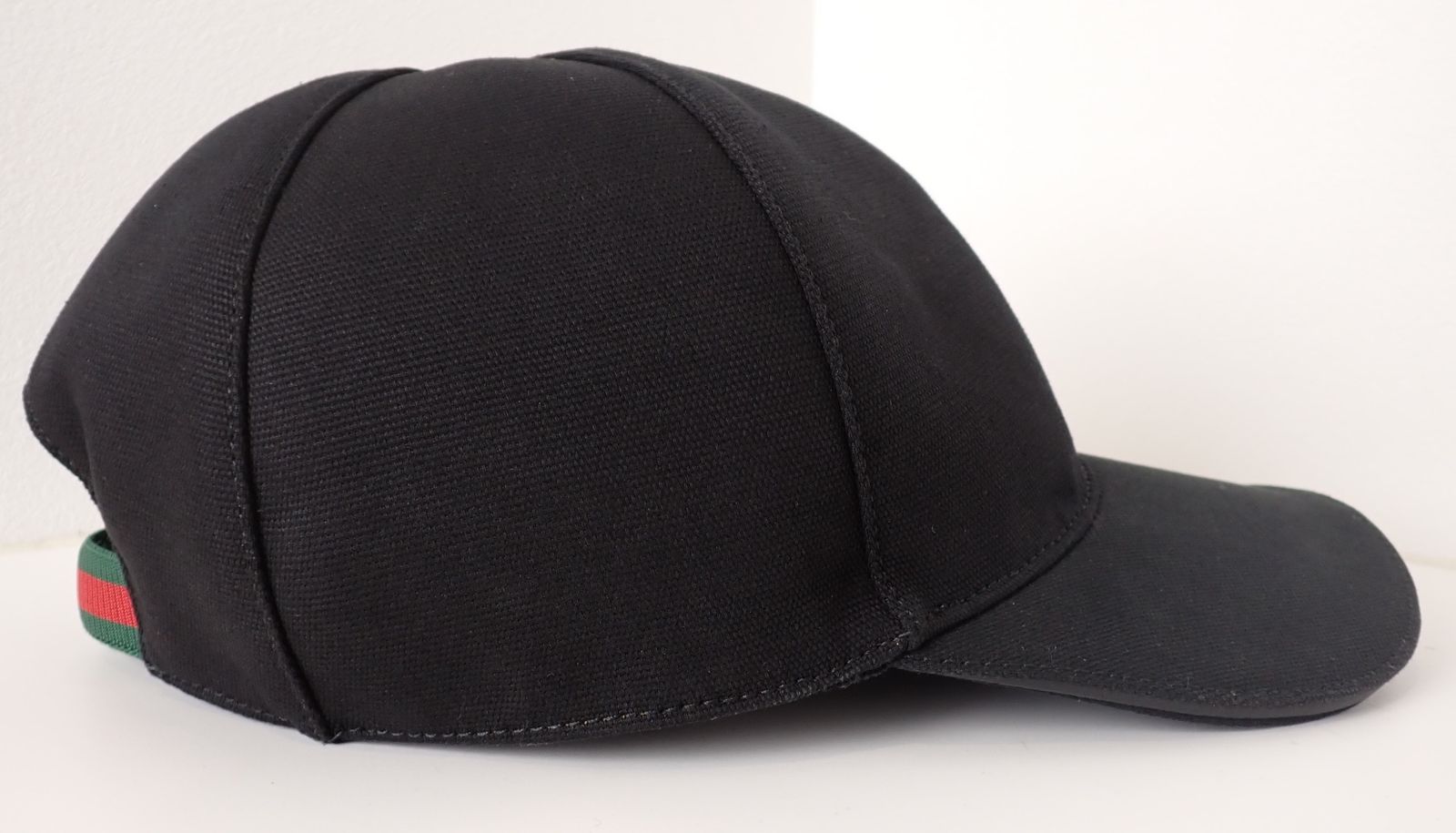 美品■グッチ　ベースボールキャップ　インターロッキング　シェリーライン　黒色　L 美品 GUCCI(グッチ) シェリーライン ベースボールキャップ インター