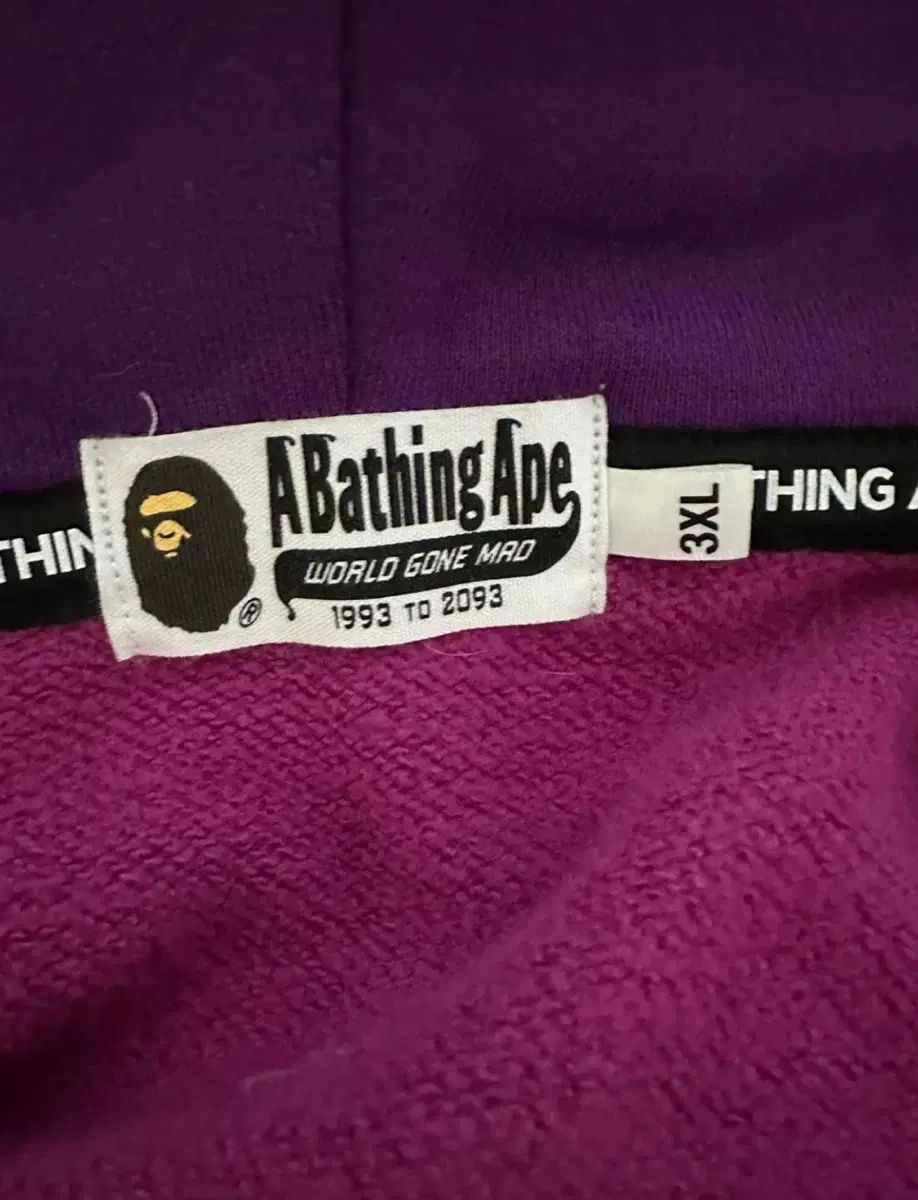 A BATHING APE® COLOR CAMO DOUBLE SHARK FULL ZIP HOODIE ROYAL PURPLE 3 XL