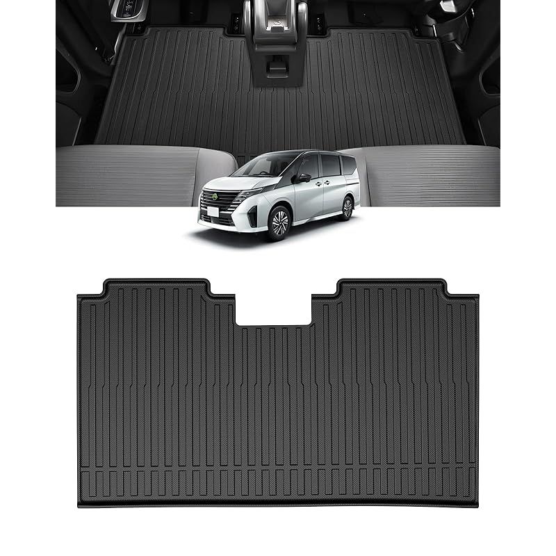 Cartist ニッサン 新型 セレナ C28型 フロアマット セカンドマット ラックマット 8人乗り ガソリン車用 2列目用 立体カーマット 3Dフロアマット SERENA C28 2023年1月～現行 立体構造 防水 滑り防止 