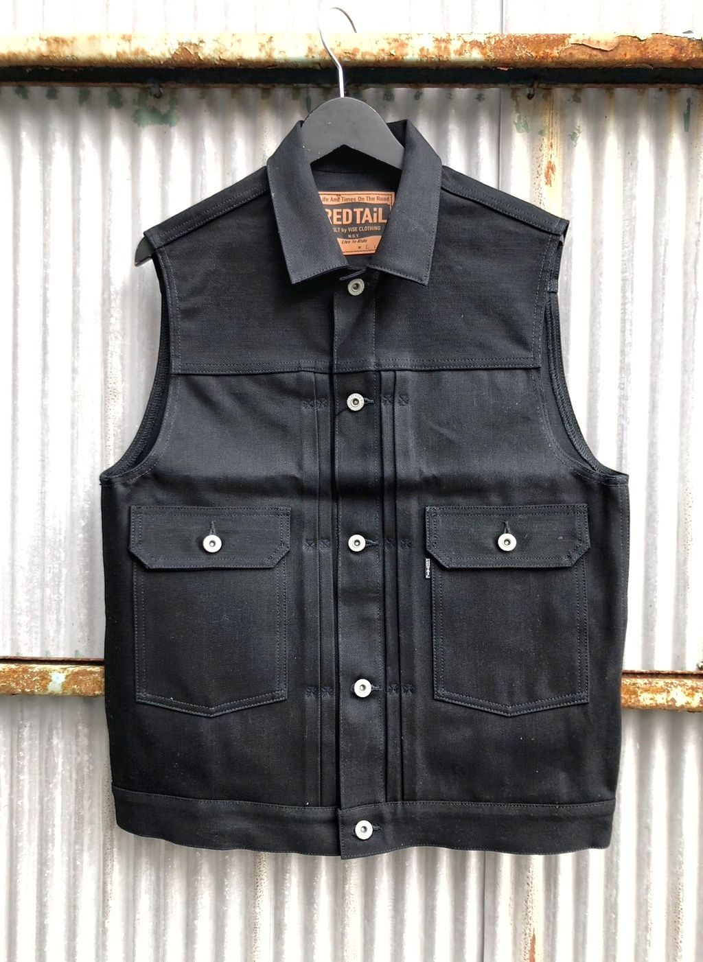 アウトレット福袋 Cross REDTAiL 新作】ViSE Denim レッド 6th〔BKBK〕バイス Vest トップス