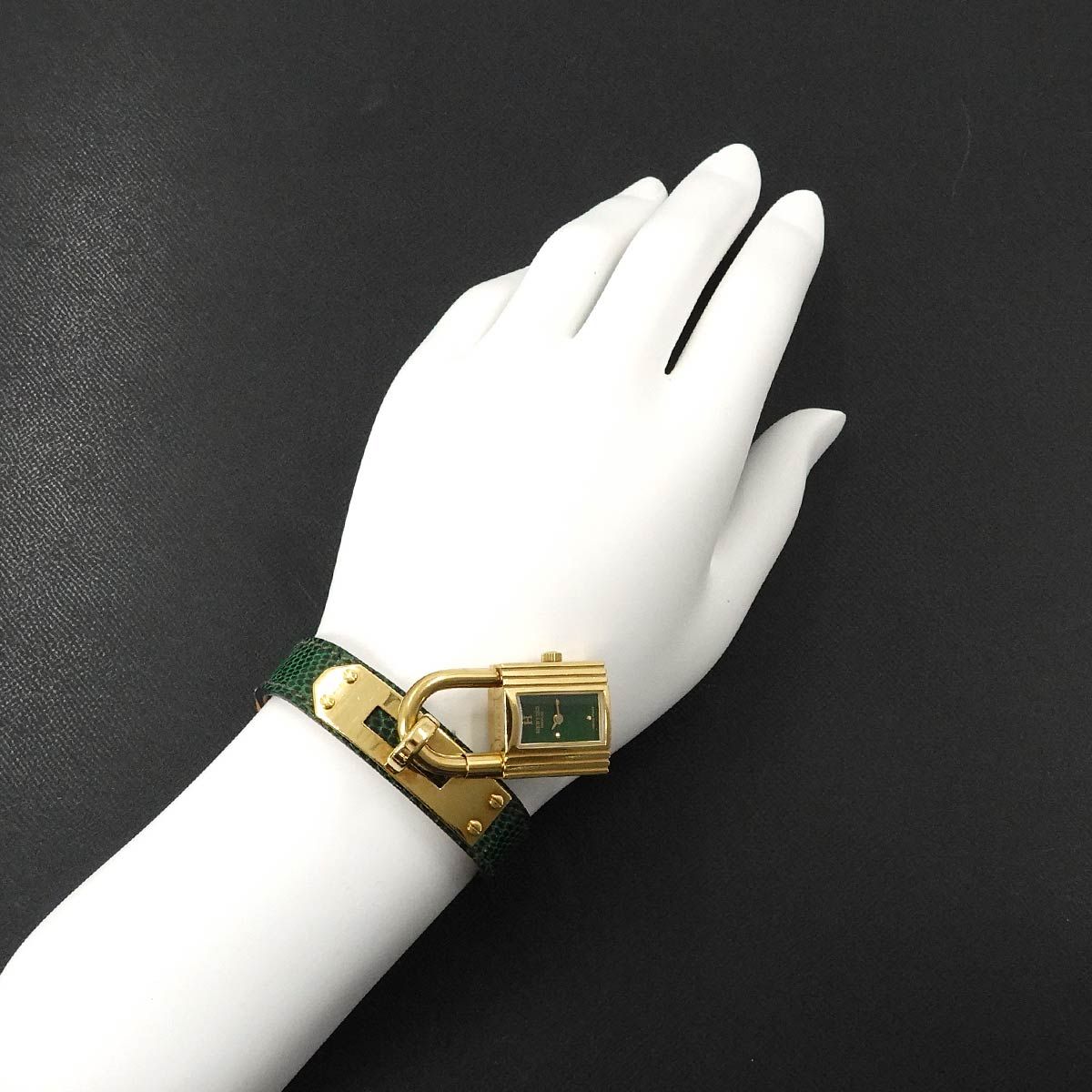 エルメス HERMES ケリー カデナバングル ブレス リザード ヴィンテージ エルメス HERMES ケリー カデナバングル ブレス リザード