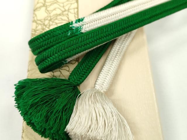 平和屋本店 上 有職組紐道明 帯締め 冠組 十段 深緑 宮内庁御用 国立博物館御用 東京芸術大学御用 CXAA0670s5