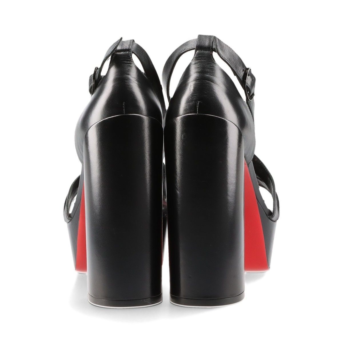 超美品Louboutin ルブタン 新品　レザーヒールサンダル(ブラック) クリスチャン ルブタン公式サイト| Christian Louboutin