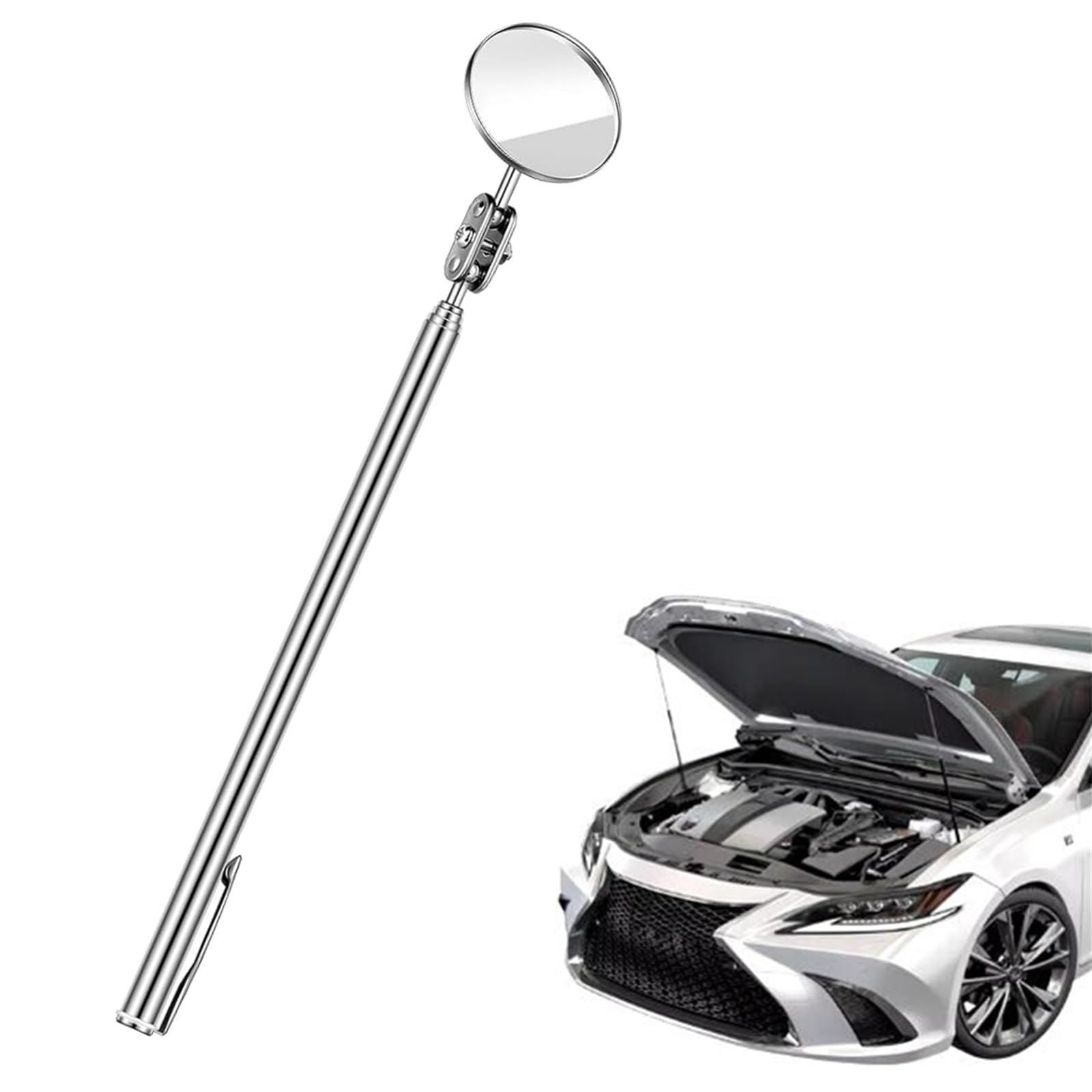 車の下の点検ミラー、車、トラック、機器用の車輪とLEDライト付きの