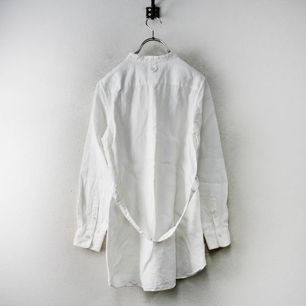 LIBECO リベコ リネンスタンドカラー ポケットシャツ /ホワイト ...