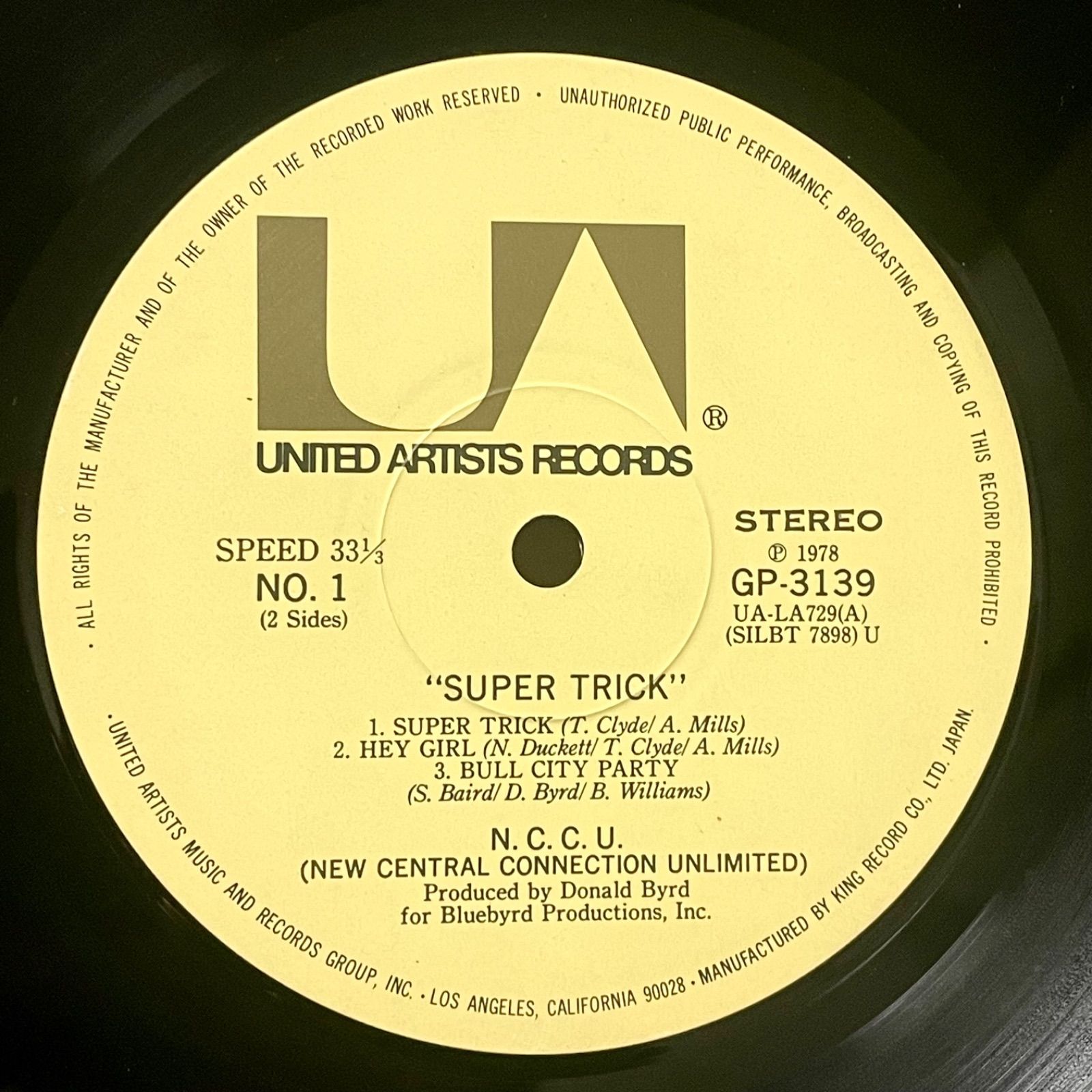 LP 】N.C.C.U. – Super Trick GP3139 / 中古 レコード アナログ盤  