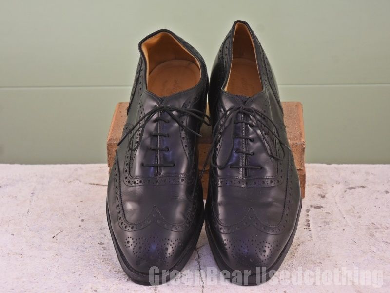 USA製 Johnston&Murphy ビンテージ ウィングチップシューズ 黒 メンズ  