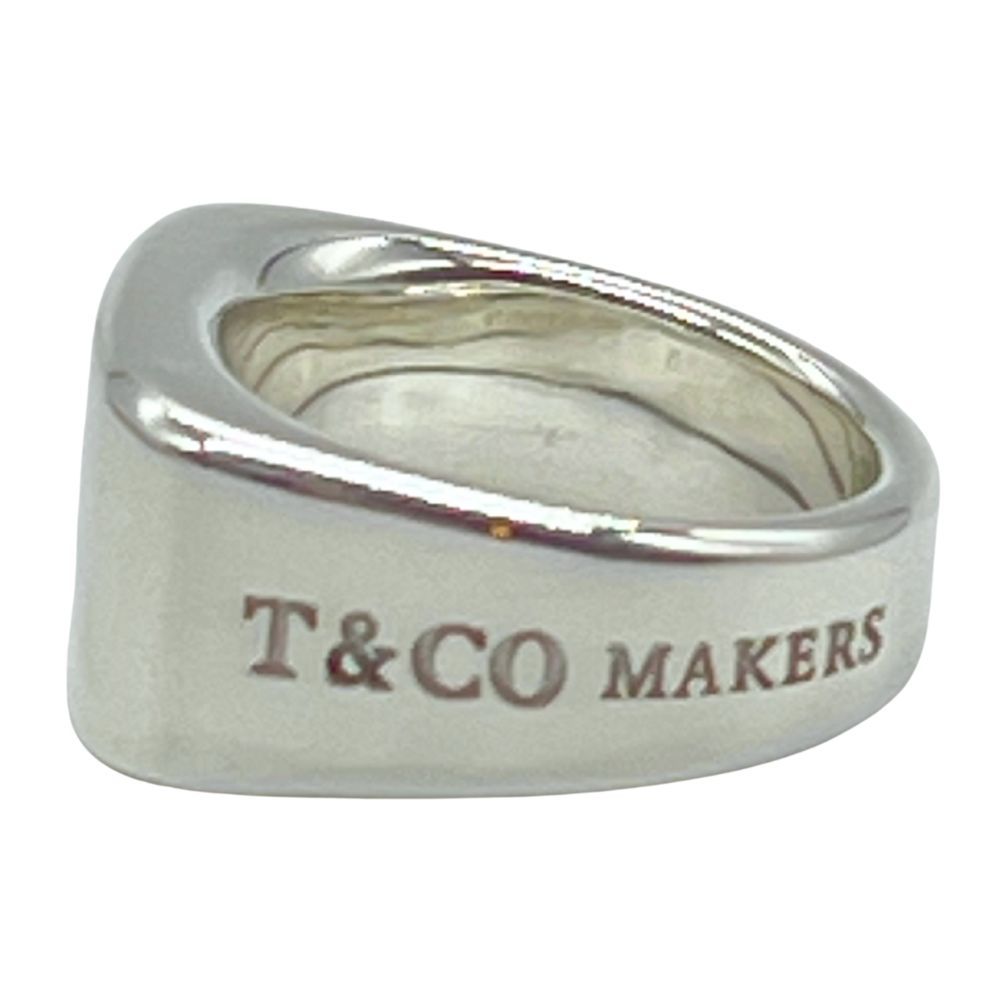TIFFANY-CO. ティファニー 1837 MAKERS メイカーズ シグネット シルバー リング 重さ20g Ag925 サイズ 17号 40543