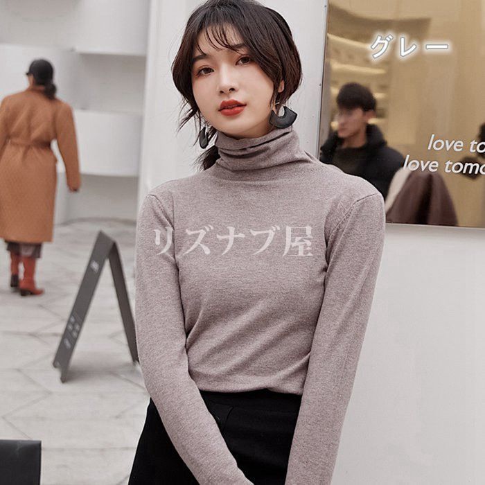 DECEMBERMAY 長袖　ハイネック薄手セーター タートルネック メンズ ニット 50代 厚手 セーター ハイネック