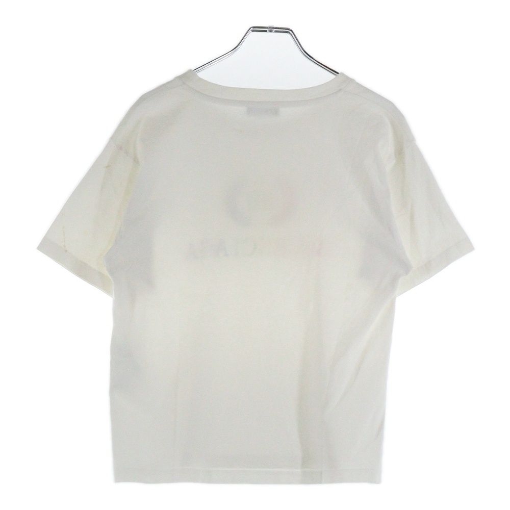 BALENCIAGA バレンシアガ レインボー刺繍ロゴ クルーネック半袖Tシャツカットソー レディース ホワイト