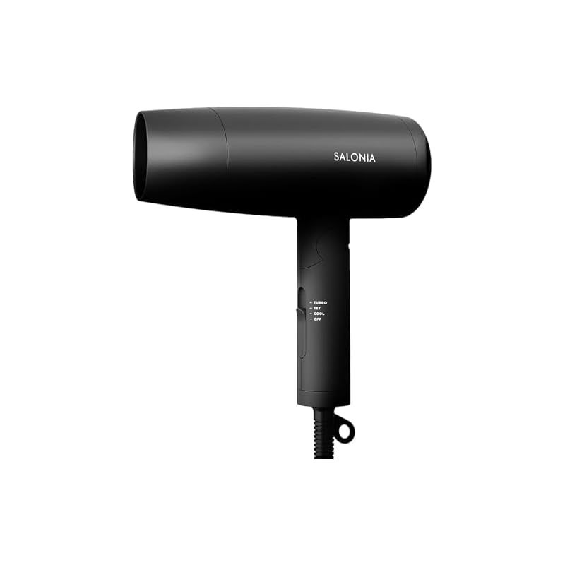 SALONIA サロニア スピーディーイオン ドライヤー 大風量 速乾 軽量 マイナスイオン ヘアドライヤー SL-013BK ブラック 1