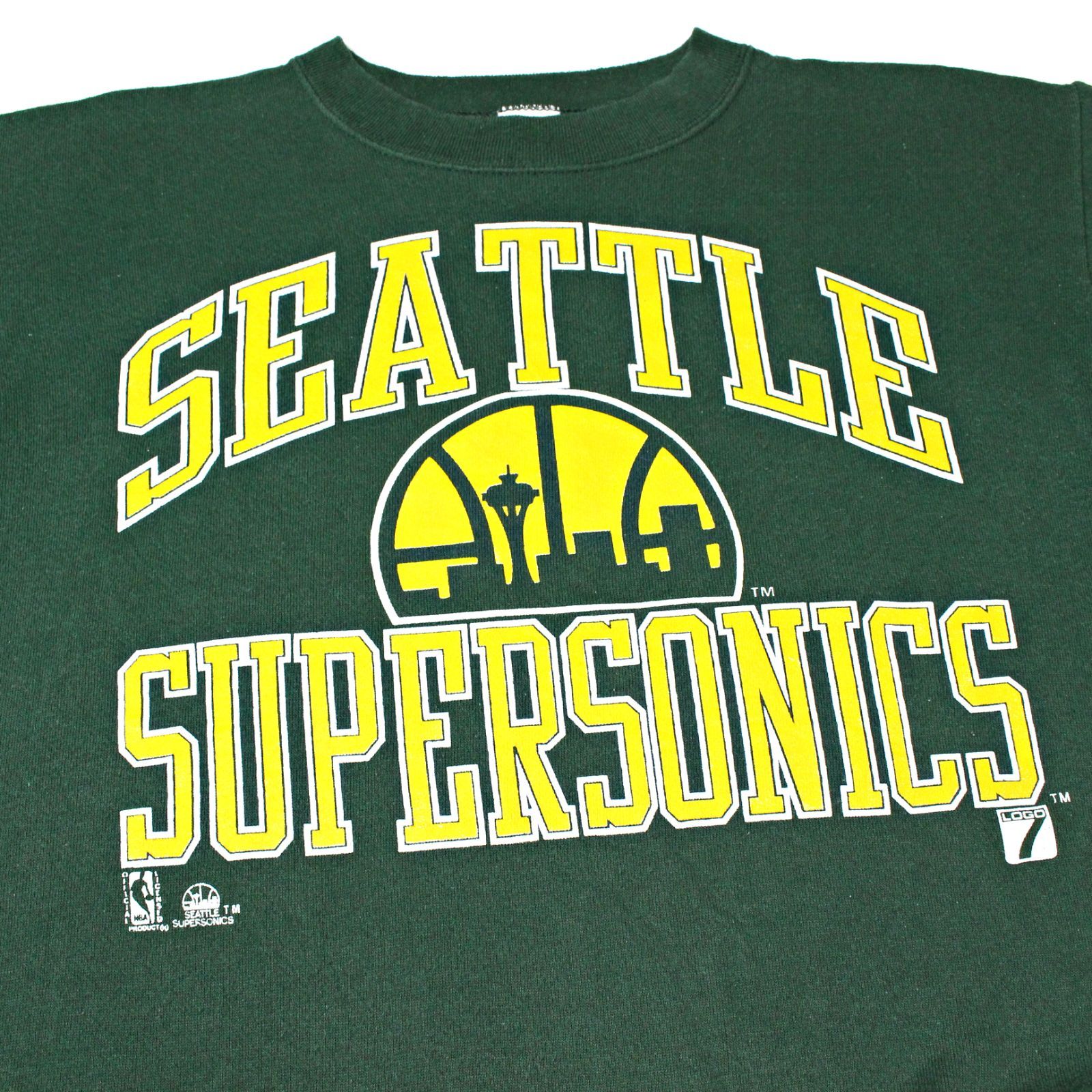 90s USA製 NBA シアトルスーパーソニックス ロゴプリント スウェット トレーナー ビンテージ アメリカ古着 SUPER SONICS -  メルカリ