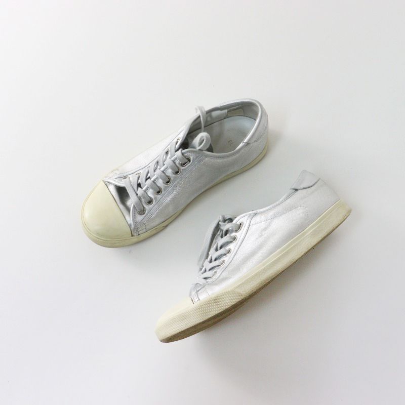 セリーヌ CELINE メタリックレザー ローカット スニーカー 37(24cm