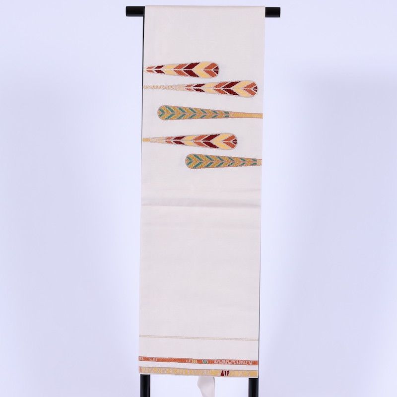 新品・未使用品　帯　名古屋帯　龍村美術　白　矢羽　錦　／724 新品・未使用品 帯 名古屋帯 龍村美術 白 矢羽 錦 ／724 - メルカリ