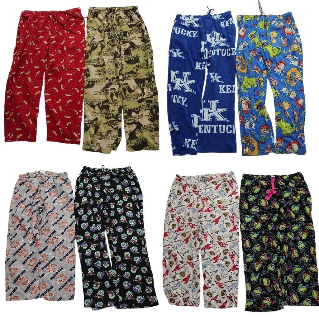 古着卸 まとめ売り パジャマパンツ 8枚セット (メンズ XL /2XL