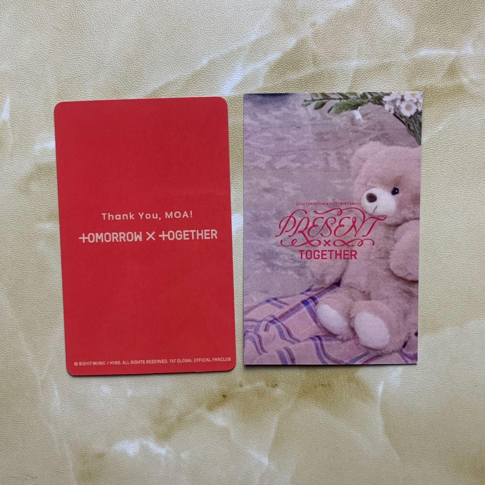 TOMORROW X TOGETHER TXT 韓国 ペンミトゥバ MOA ZONEEVENT FC 会場 FC特典 スビン トレカ 2枚 セット