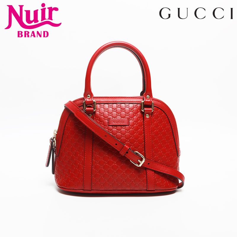 GUCCI グッチ ショルダーバッグ マイクロ GG シマ レザー 2way