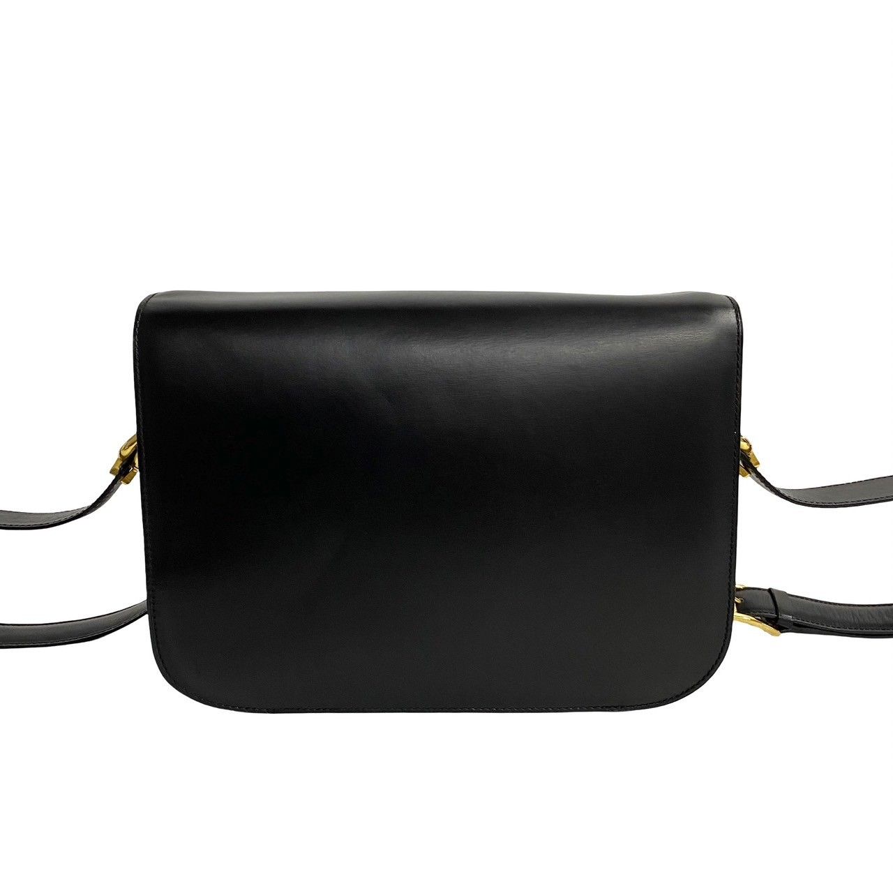 ほぼ未使用 袋付 CELINE セリーヌ 馬車金具 ロゴ カーフレザー 本革