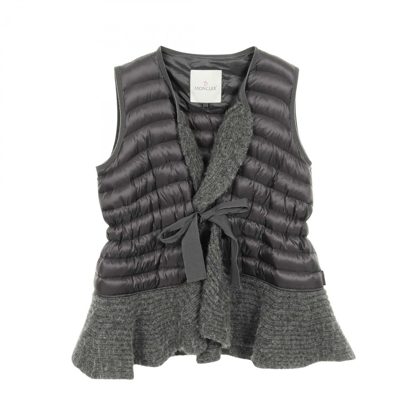 モンクレール MONCLER ダウンベスト MAR ブラック ナイロン ダウンベストMAR レディース Used A