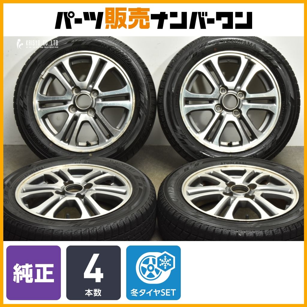 品 ホンダ N-ONE 純正 14in 4.5J 40 PCD100 ヨコハマ アイスガード6 iG60 155 65R14 4本 N-BOX N-WGN 製タイヤ アルミ