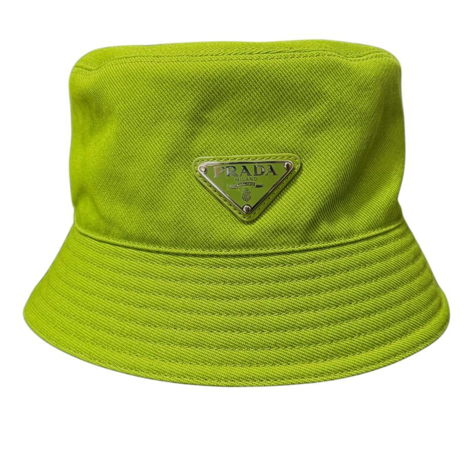 PRADA】DRILL BUCKET HAT LIGHT GREEN プラダ バケットハット ライト