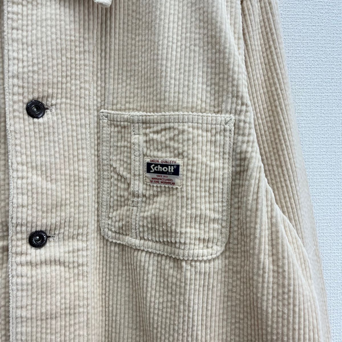 未使用 Schott ショット 3112063 CORDUROY WORK COVERALL