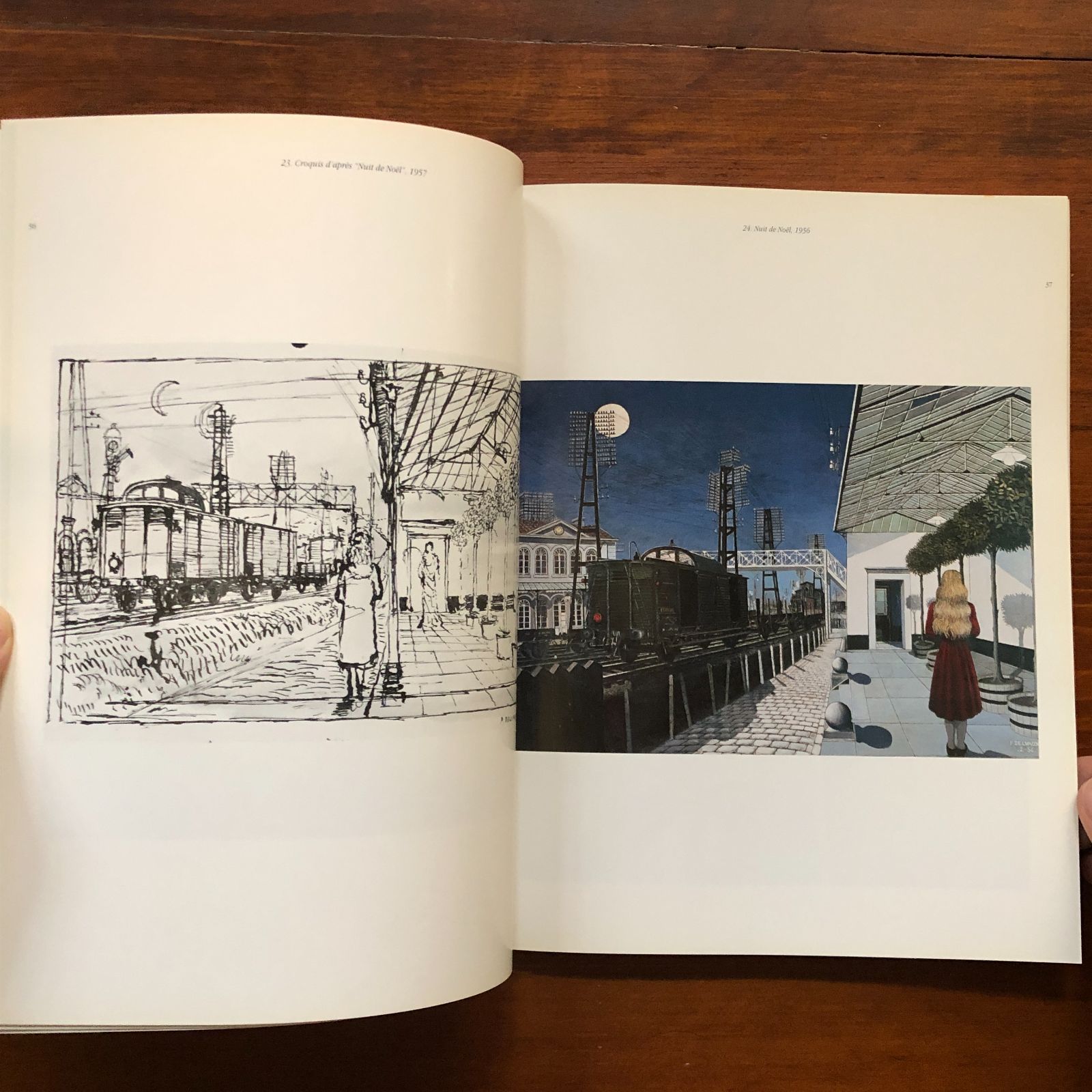 ポール・デルヴォー 電車の画集「P. Delvaux - Trains - Trams - Gares