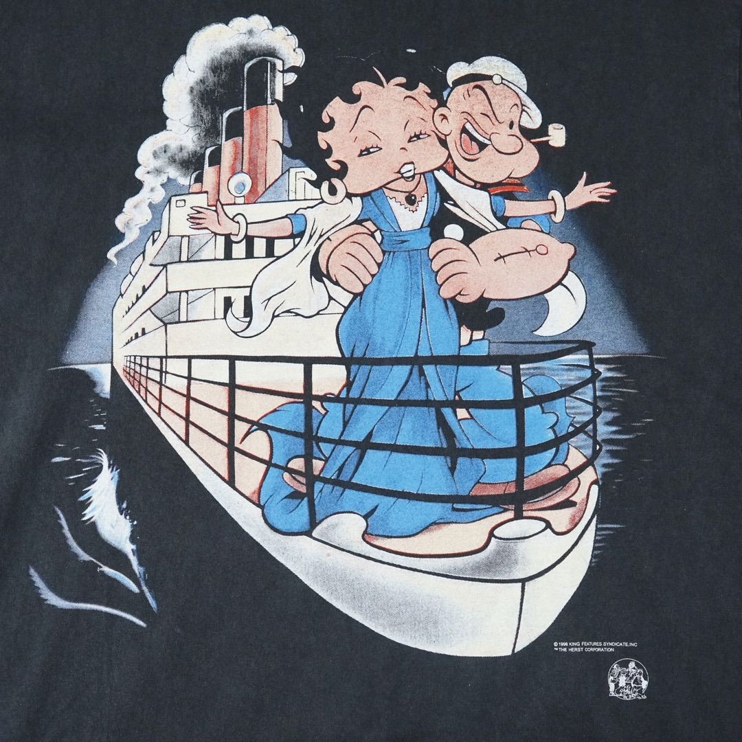 90s BETTY BOOP ベティブープ POPEYE ポパイ タイタニック 90s bettyboop POPEYE タイタニック Tシャツ L/USA製
