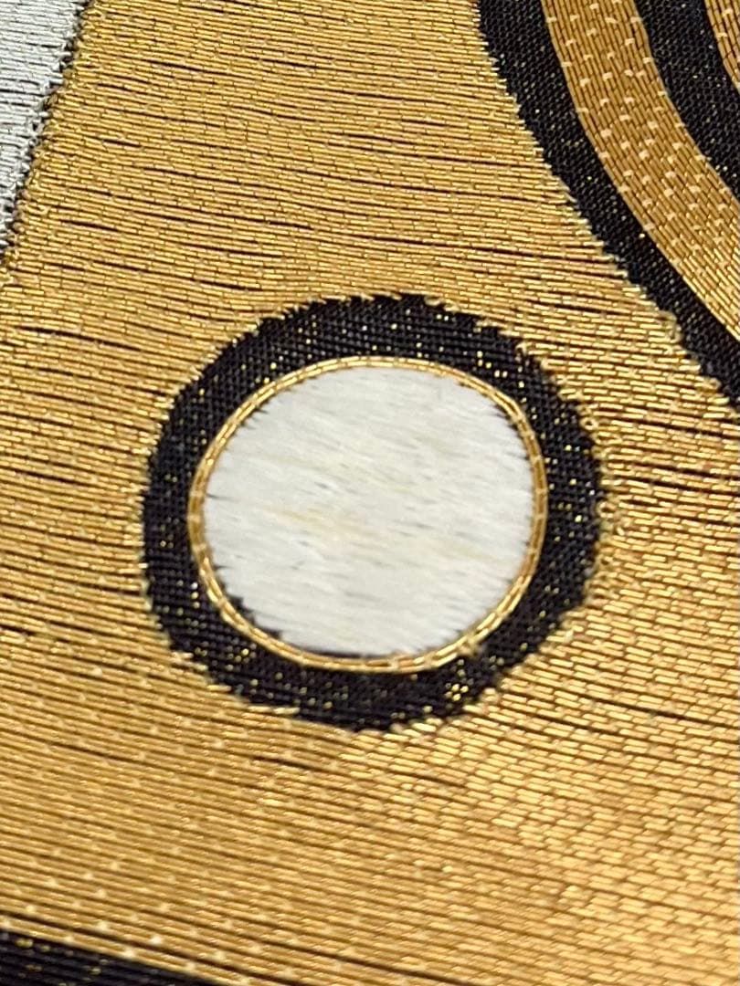 袋帯 手刺繍 駒刺繍 金駒 銀駒 椿 菊 吉祥文様 正絹 お太鼓柄 - メルカリ