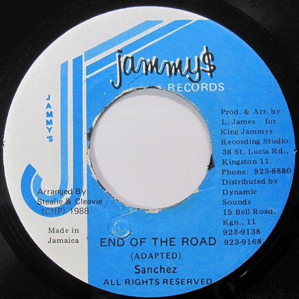 ジャマイカ7” Sanchez End Of The Road NONE Jammys Records