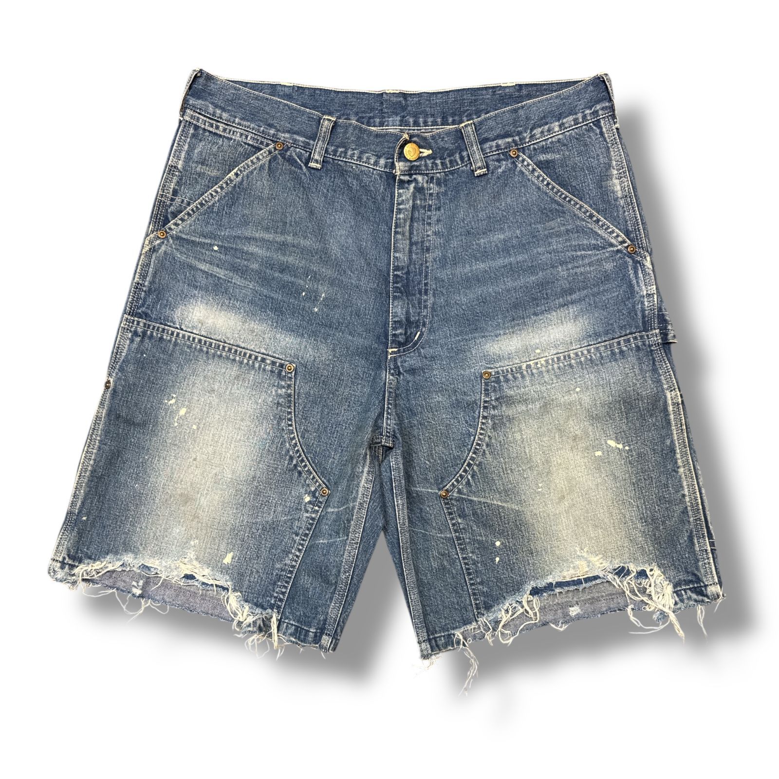 参考上代70400円 SAINT MICHAEL 25SS DOUBLE KNEE SHORTS ダブルニー  