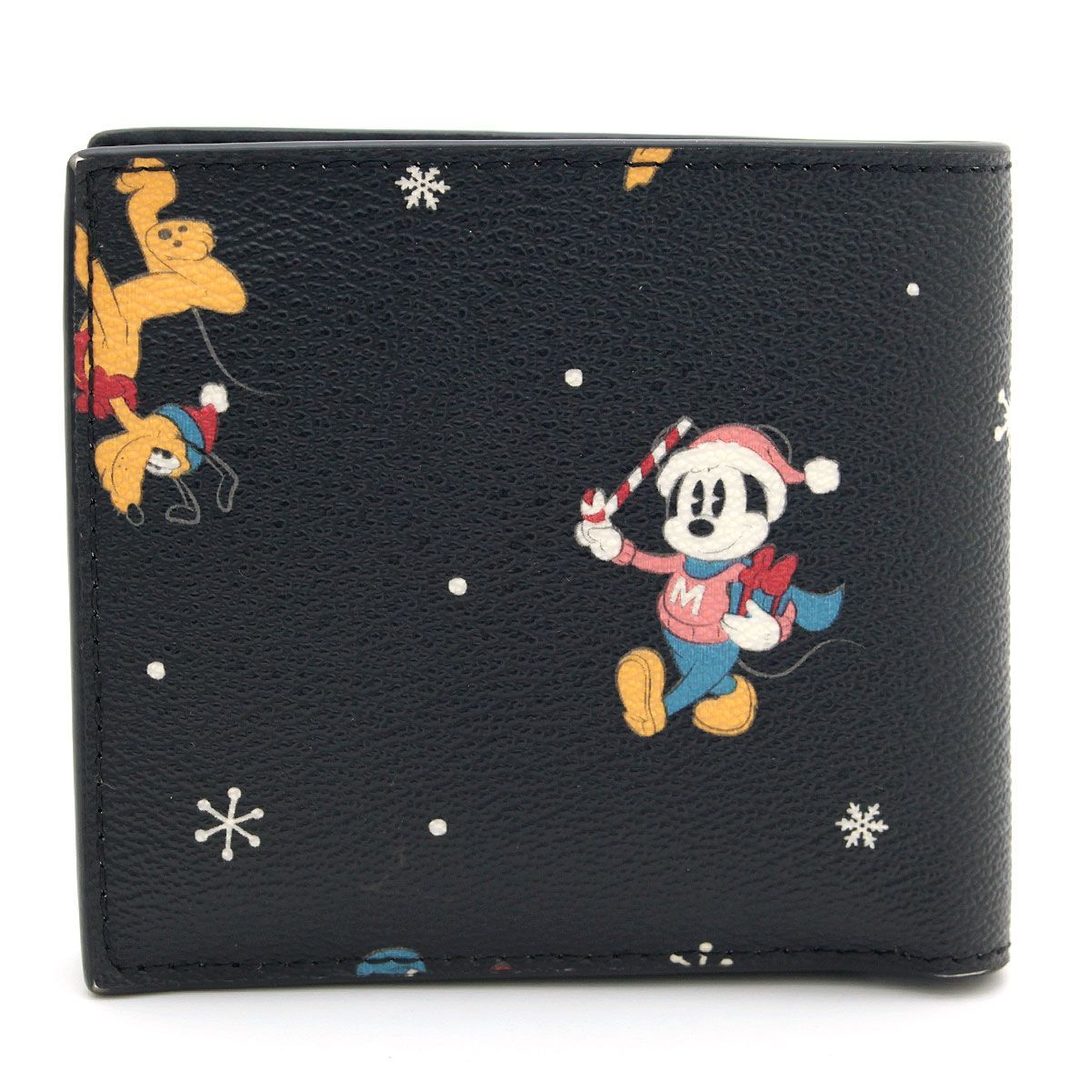 中古 良品 】コーチ COACH 二つ折り財布 ディズニー創立100周年記念