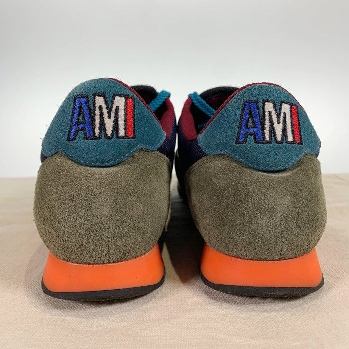 ami アミ アレクサンドルマティッシュ ローカットスニーカー スウェード キャンバス ナイロン E14S07 88 Size 44