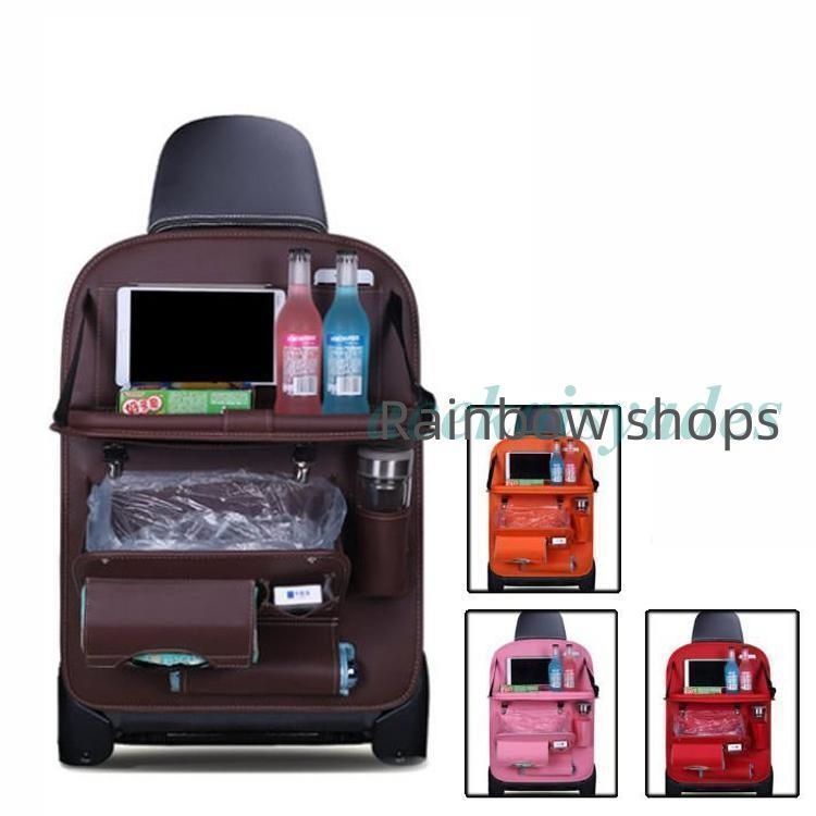 ♥ 車収納 後部座席 シートバッグ シートポケット カー用品 車載 小物入れ マルチポケット 大容量 ホルダー 車用収納バッグ ティッシュケース 汎用 E1Px527