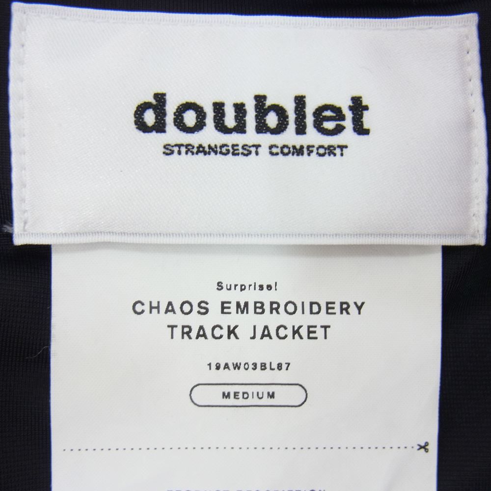 ダブレット Doublet 19AW 19AW03BL87 CHAOS EMBROIDERY TRACK JACKET