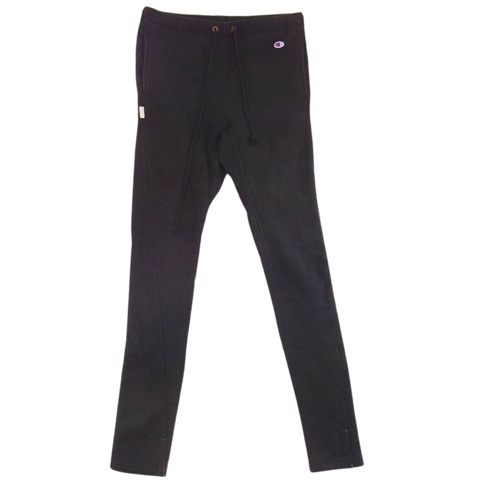 N.HOOLYWOOD エヌハリウッド × Champion チャンピオン REVERSE WEAVE リバースウィーブ 裾ジップ スウェット パンツ ブラック系 XL【中古】 N.HOOLYWOOD エヌハリウッド × Champion チャンピオン REVERSE WEAVE