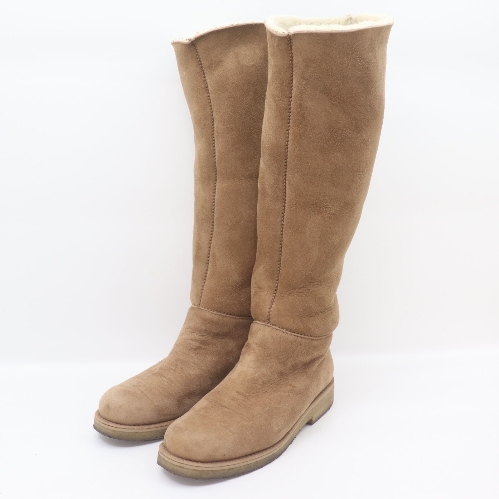 ITGRW1WV35BK HERMES エルメス ムートン/スエード ロングブーツ  