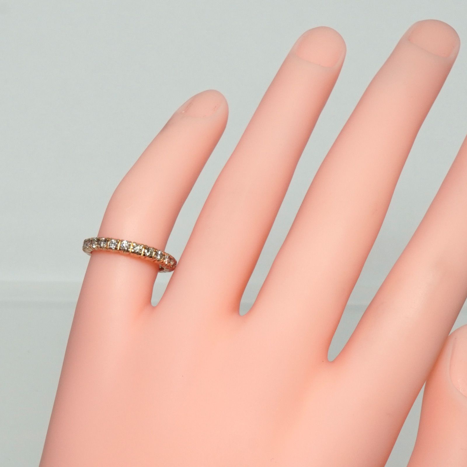 ダイヤ リング エタニティ ダイヤモンド K18PG 指輪 ピンキーリング 小指 ダイヤ リング エタニティ ダイヤモンド K18PG 指輪 ピンキー