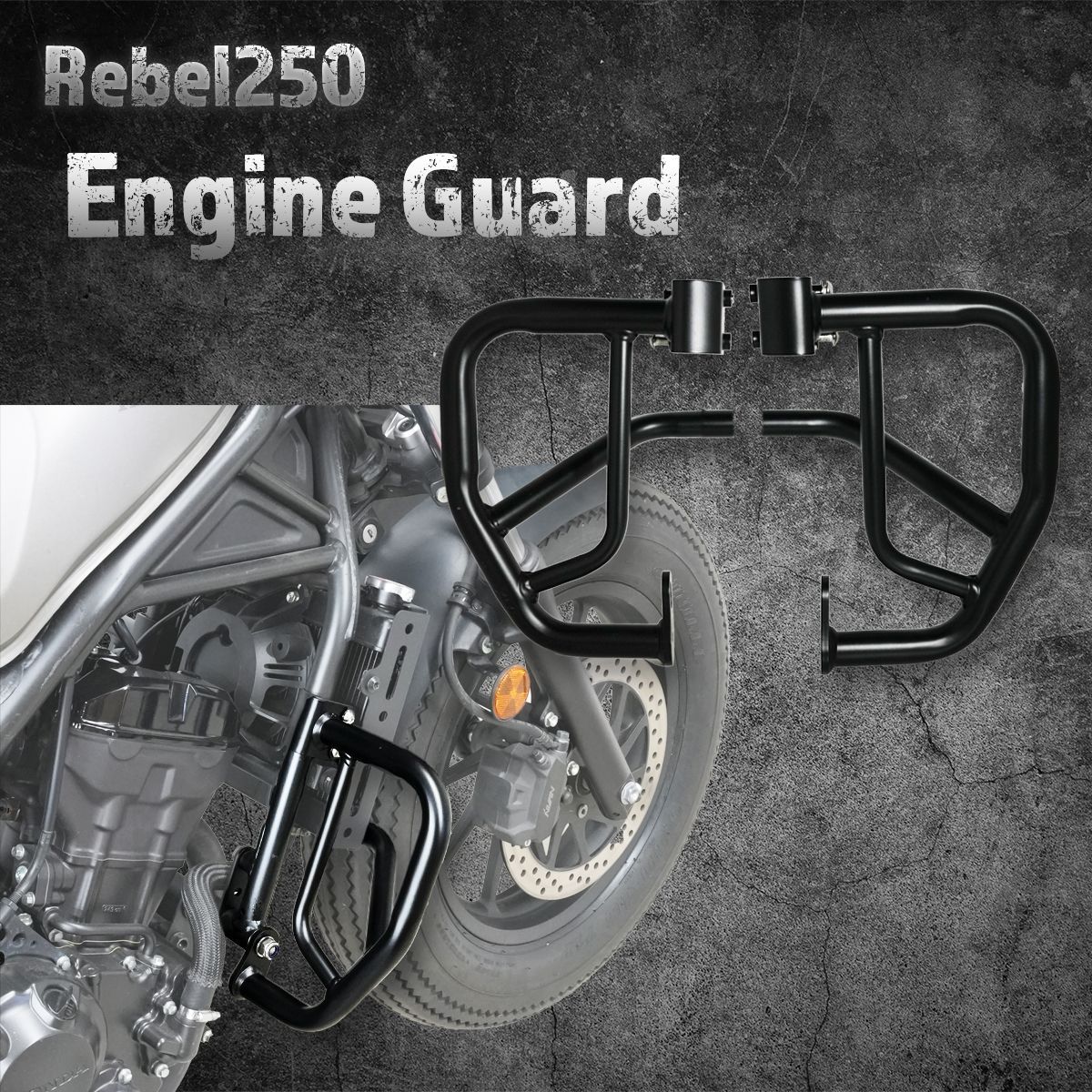 Eクラッチモデル対応 レブル250 エンジンガード クラッシュバー 説明書付属