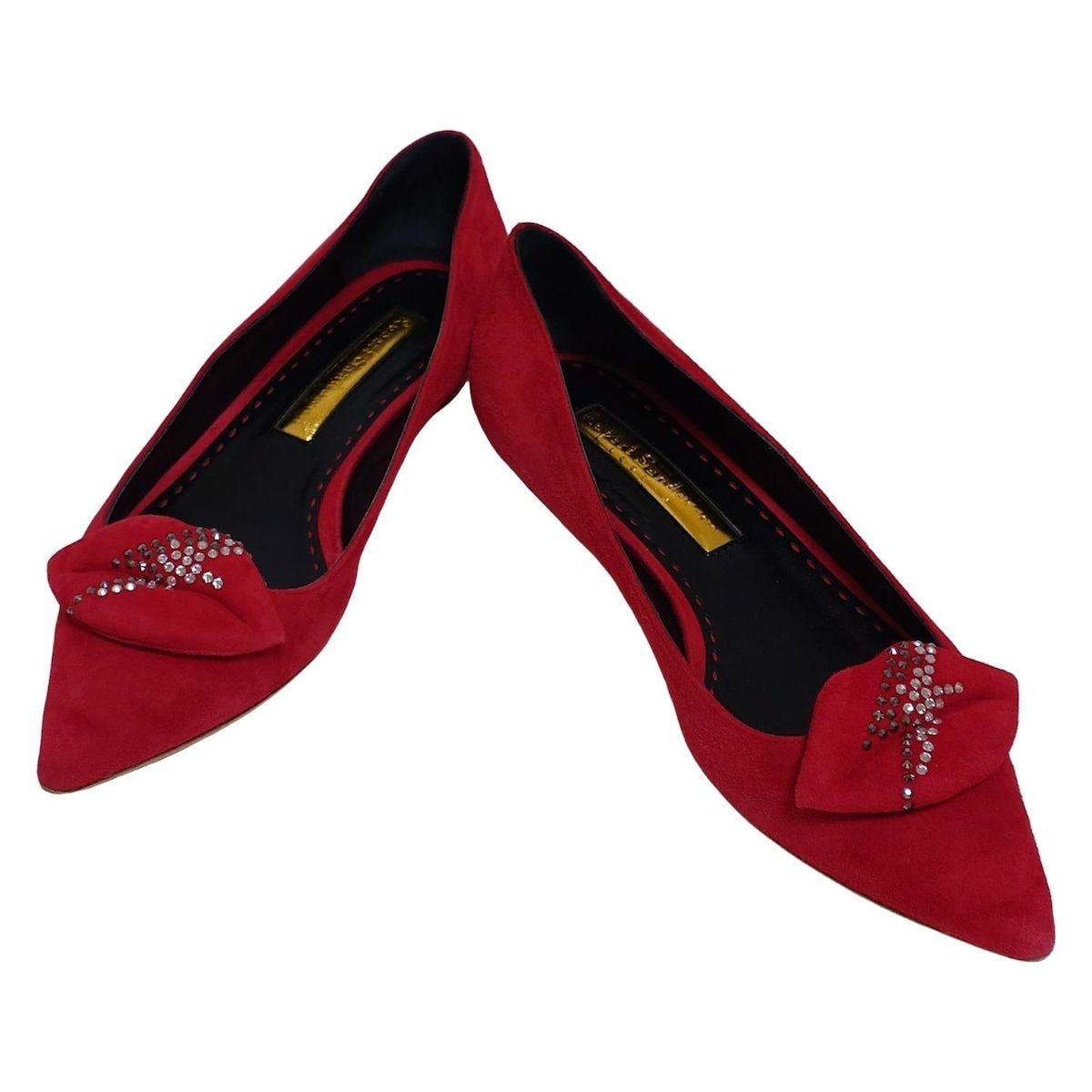 ルパートサンダーソン rupertsanderson パンプス 35 2/1 スエード×ベロア ダークグリーン×ボルドー レディース 靴