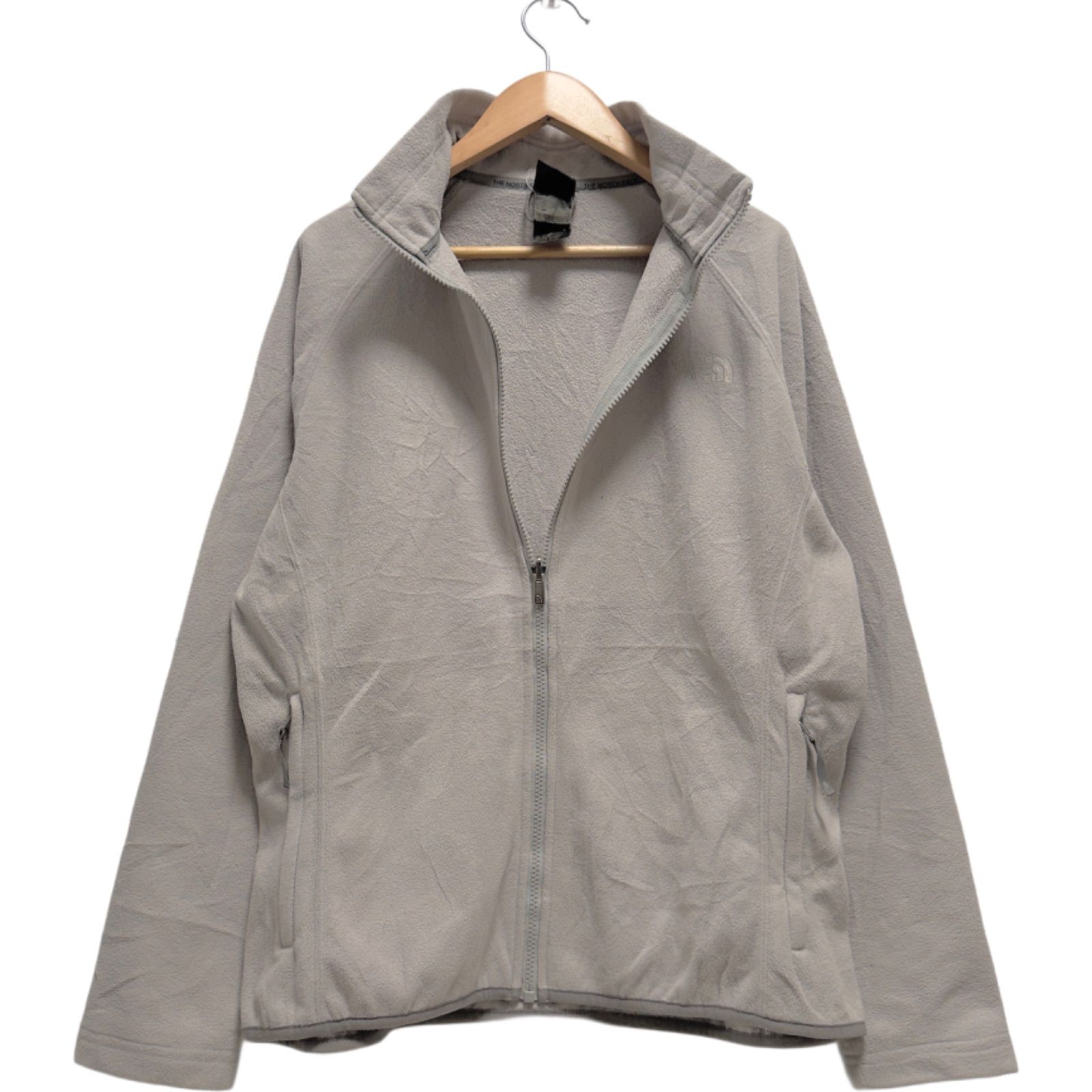 90s THE NORTH FACE ジップ　フリースジャケット　M相当　グレー ノースフェイス THE NORTH FACE M相当 フリースジャケット