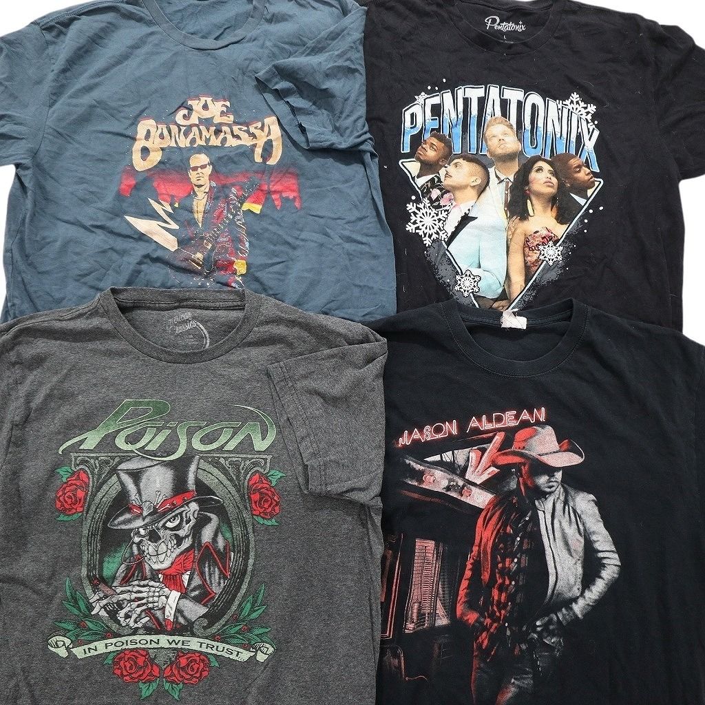 古着卸 まとめ売り 音楽・バンド 半袖Tシャツ 16枚セット (メンズ M ) ニルバーナ グレイトフルデッド ACDC NA7668 1円スタート お買い得，SALE