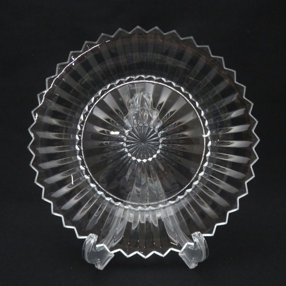 美品 Baccarat バカラ ミルニュイ 中皿 クリスタル 21cmプレート