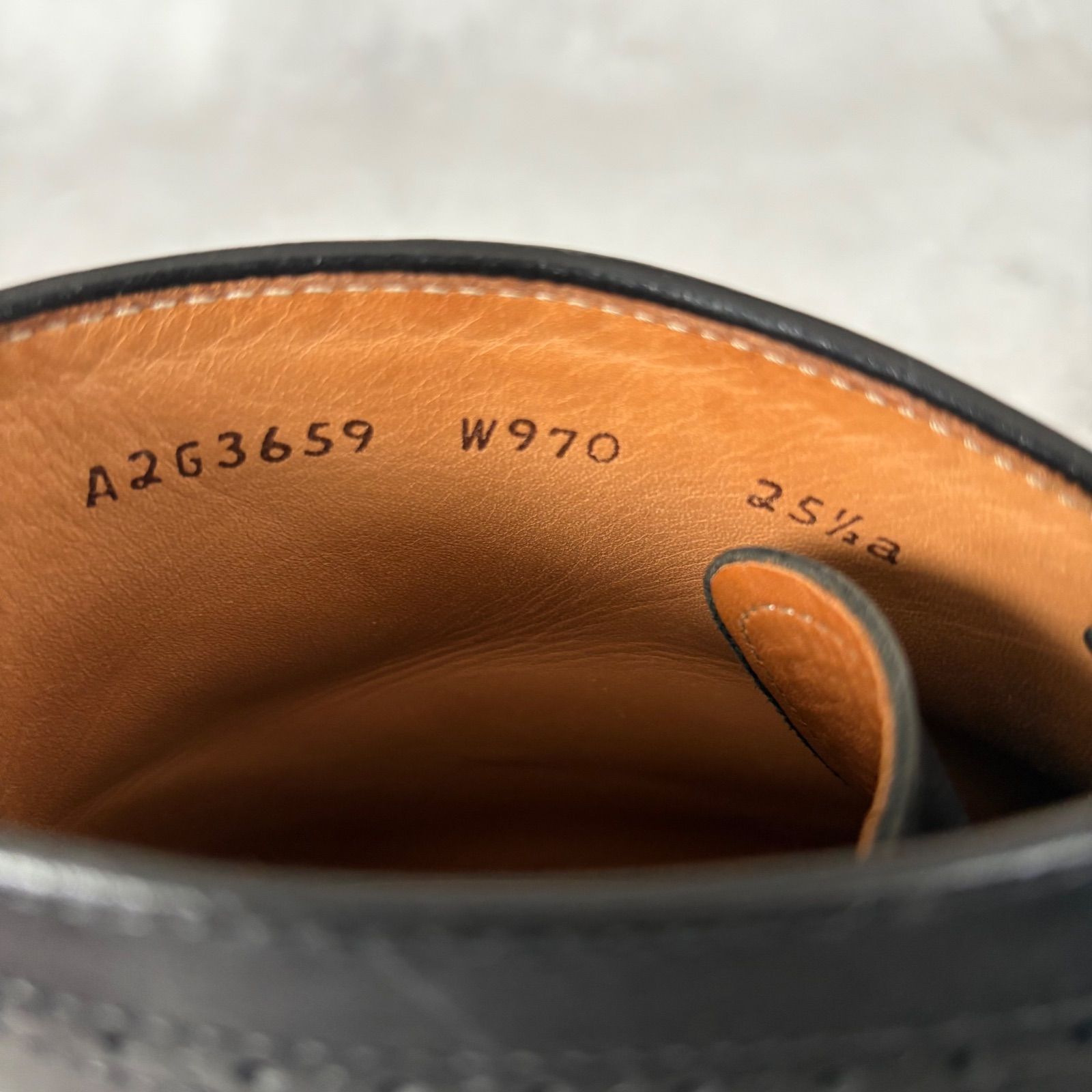 リーガル REGAL W 970 カントリーブーツ ウイングチップ 革靴 黒 25.5 cm メンズシューズ GEOX ドレスシューズ