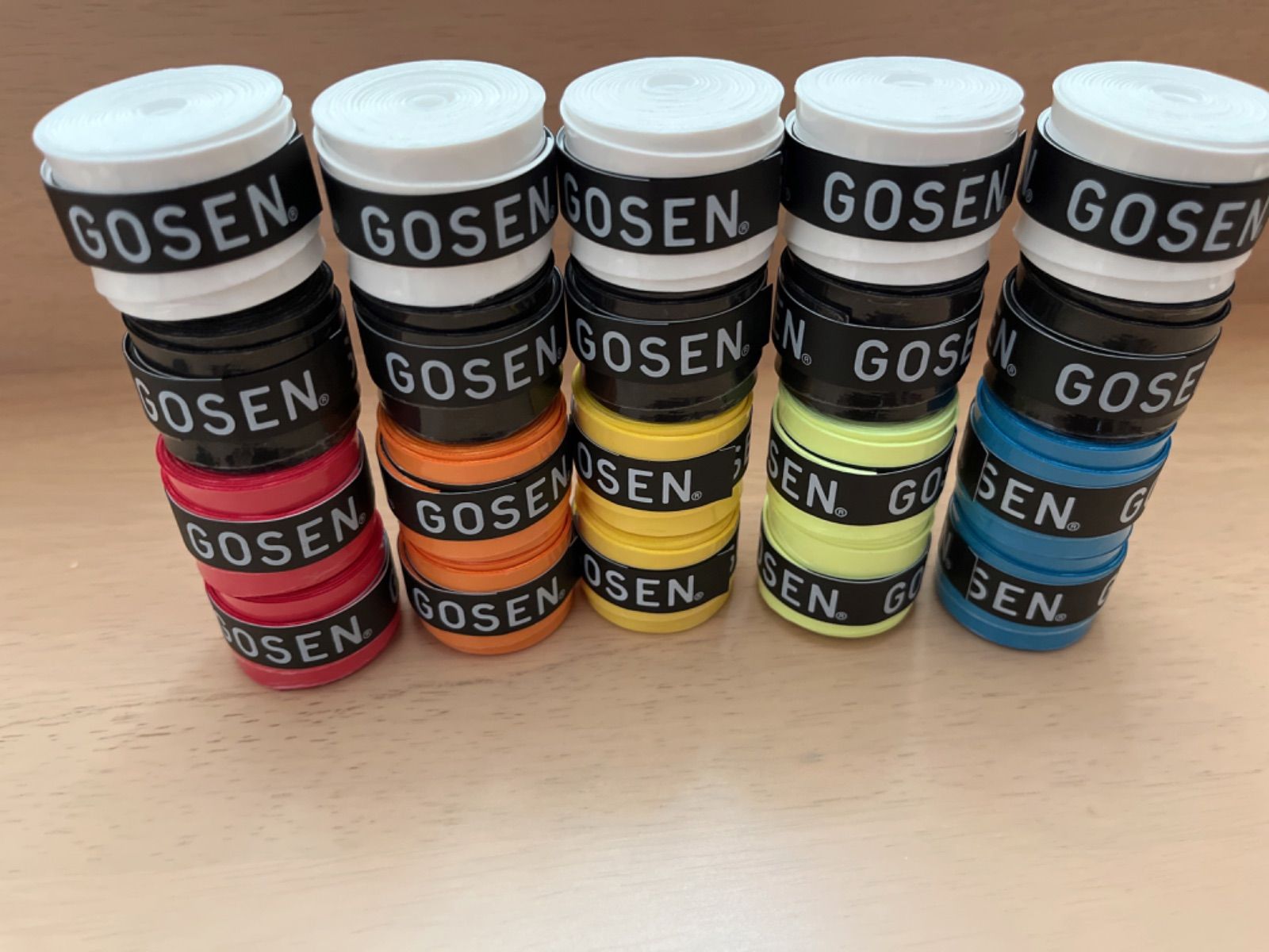 商舗 GOSEN グリップテープ 3個 迅速発送 黒 ゴーセン色変更可ブラックマイバチ