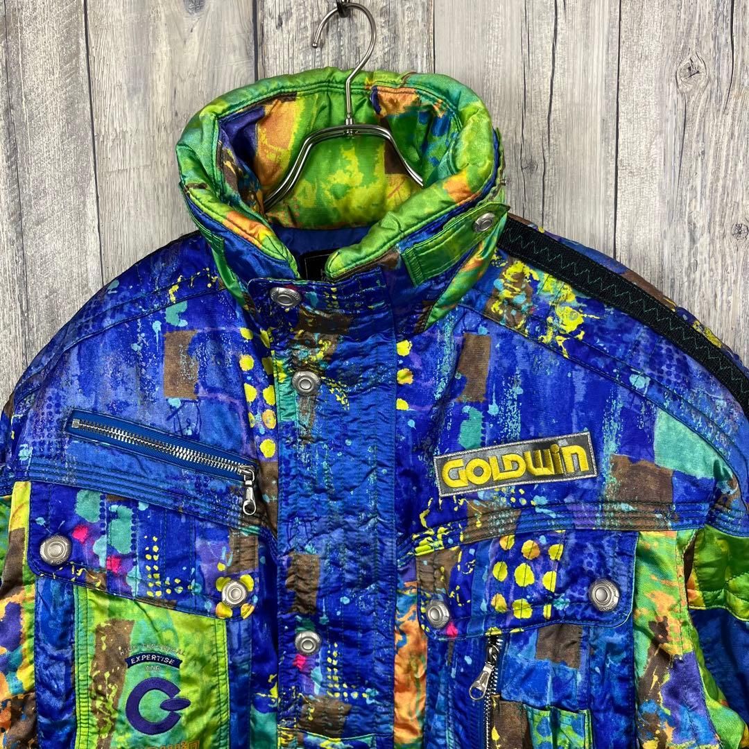 GOLDWIN ゴールドウイン 耐水 撥水 総柄 スノボ スキー ウェア L