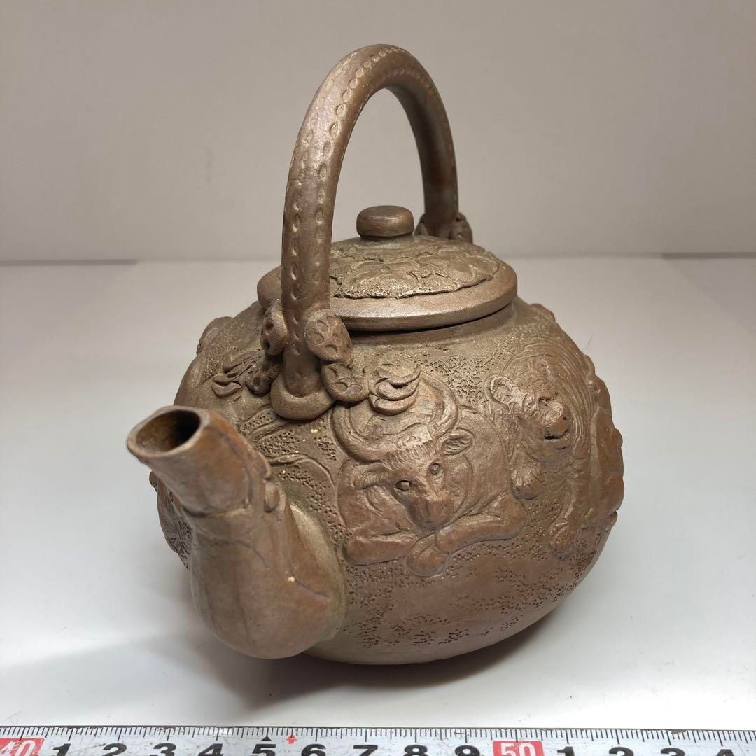 極上手　萬古焼　十二支急須　横幅約14.5㎝　東Y5-1215☆2Fトコチ 極上手 萬古焼 十二支急須 横幅約14.5㎝ 東Y5-1215☆2Fトコチ