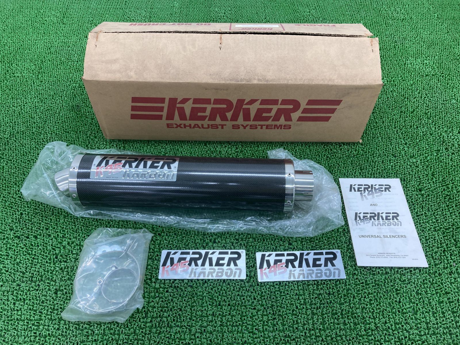 KERKER製 サイレンサーマフラー 171-25180 社外 新品 K45 カーボン ユニバーサルサイレンサー 廃盤 未使用 マフラーバンド付き  CB400SF X4 - メルカリ
